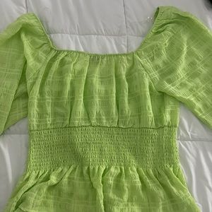 Super cute stylish neon green blouse